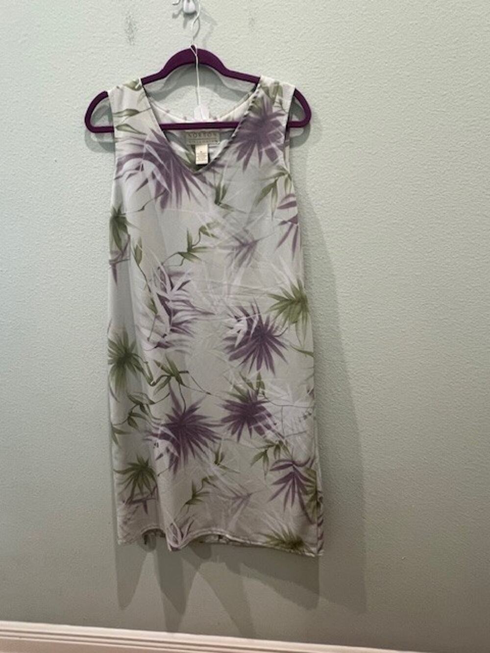 Norton McNaughton Womens Size M Midi Sleeveless Multicolor Bamboo print dress